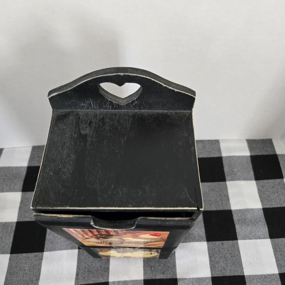 Wooden Farmhouse Shelf‎ W 2 Drawers Chickens Roosters Country Rustic